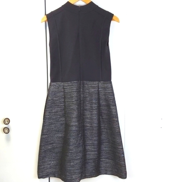 Lafayette 148 Womens Black Sleeveless Stretchy Fit & Flare Preppy Dress Sz.M - Picture 7 of 13